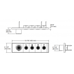 Kohler ANTHEM K-26348T-9-BL 四路嵌入式恆溫淋浴控制面板 | 霧黑色